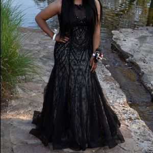 Black Tiffany Prom Dress from Golden Asp